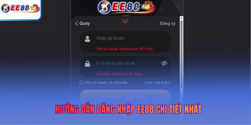 Hướng dẫn đăng nhập EE88 